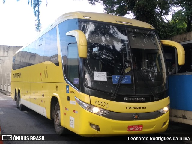 Viação Itapemirim 60075 na cidade de Curitiba, Paraná, Brasil, por Leonardo Rodrigues da Silva. Número da foto: #9982764.