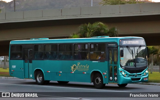 Transporte Coletivo Estrela 1191 na cidade de Florianópolis, Santa Catarina, Brasil, por Francisco Ivano. Número da foto: #9980379.