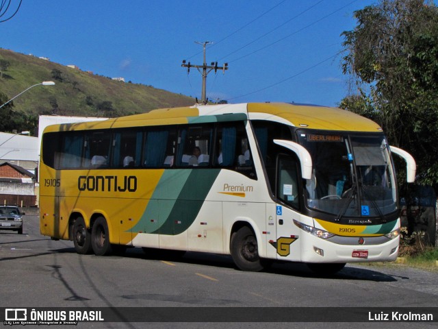 Empresa Gontijo de Transportes 19105 na cidade de Juiz de Fora, Minas Gerais, Brasil, por Luiz Krolman. ID da foto: 9983935.