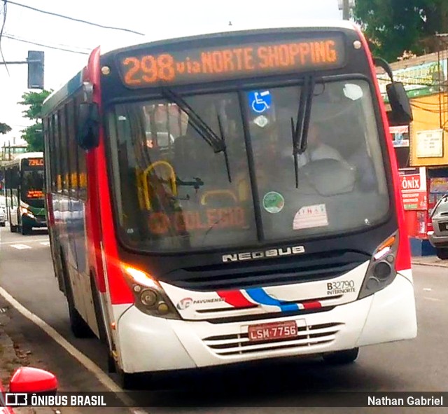 Viação Pavunense B32790 na cidade de Rio de Janeiro, Rio de Janeiro, Brasil, por Nathan Gabriel. ID da foto: 9983478.