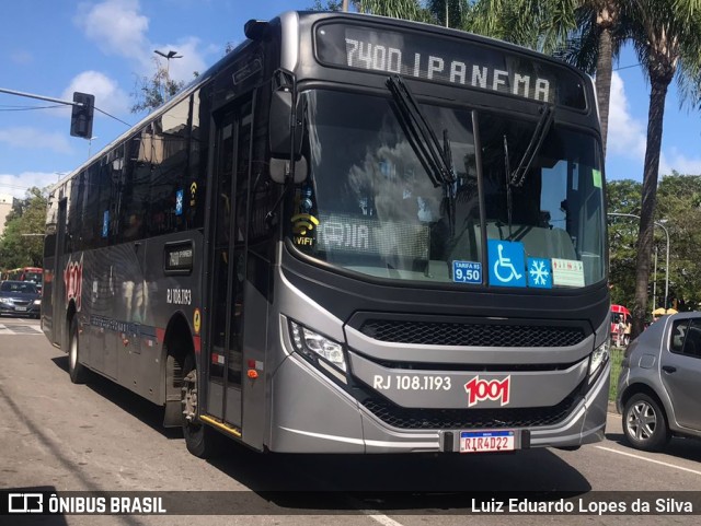 Auto Viação 1001 RJ 108.1193 na cidade de Niterói, Rio de Janeiro, Brasil, por Luiz Eduardo Lopes da Silva. ID da foto: 9983074.