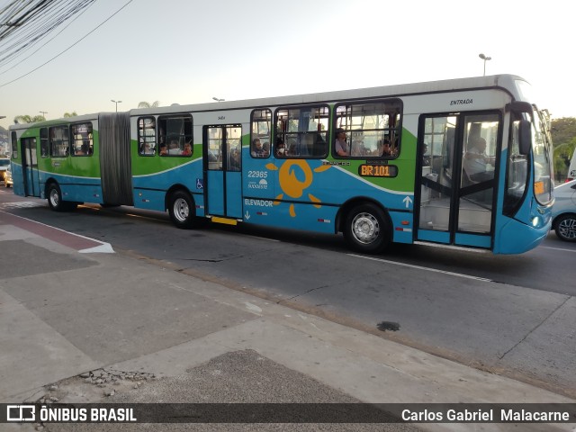 Nova Transporte 22985 na cidade de Vitória, Espírito Santo, Brasil, por Carlos Gabriel  Malacarne. Número da foto: #9983582.
