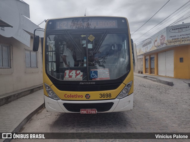Coletivo Transportes 3698 na cidade de Caruaru, Pernambuco, Brasil, por Vinicius Palone. Número da foto: #9983953.