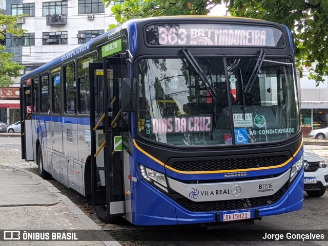 Viação Vila Real B11516 na cidade de Rio de Janeiro, Rio de Janeiro, Brasil, por Jorge Gonçalves. Número da foto: #10051537.