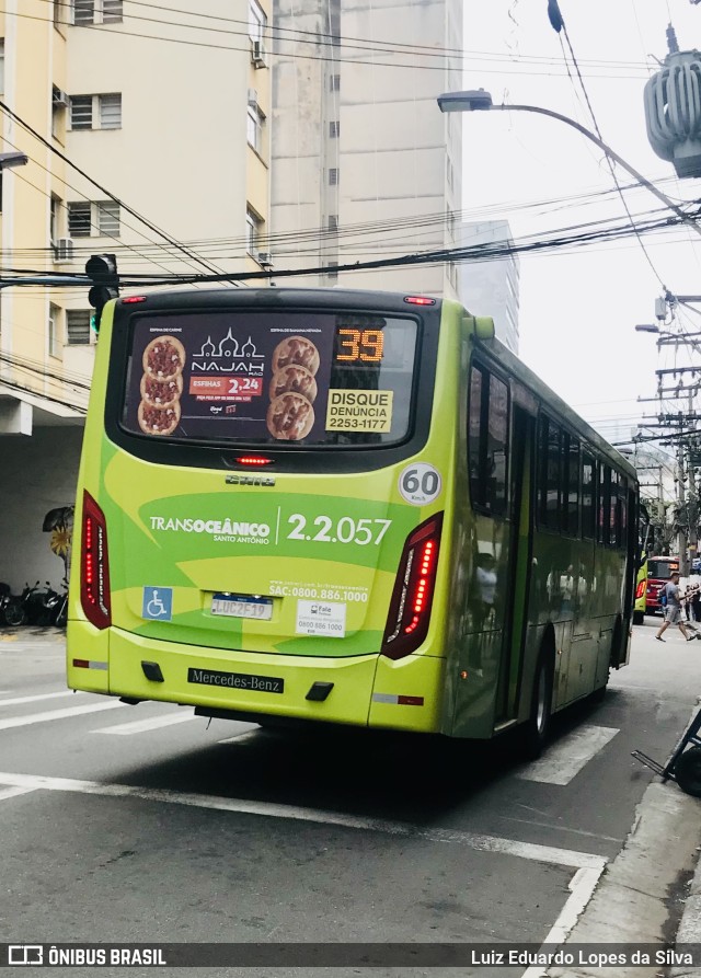 Santo Antônio Transportes Niterói 2.2.057 na cidade de Niterói, Rio de Janeiro, Brasil, por Luiz Eduardo Lopes da Silva. Número da foto: #10049322.