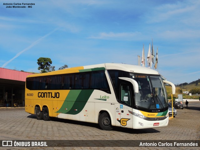 Empresa Gontijo de Transportes 16080 na cidade de João Monlevade, Minas Gerais, Brasil, por Antonio Carlos Fernandes. ID da foto: 10050232.