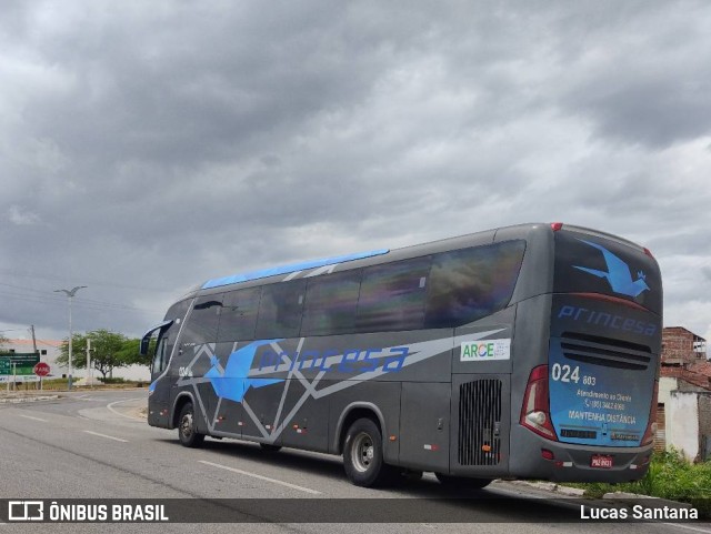 Viação Princesa dos Inhamuns 803 na cidade de Tauá, Ceará, Brasil, por Lucas Santana . ID da foto: 10050602.