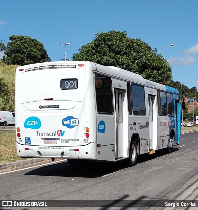 Santa Zita Transportes Coletivos 21274 na cidade de Viana, Espírito Santo, Brasil, por Sergio Corrêa. ID da foto: 10049452.