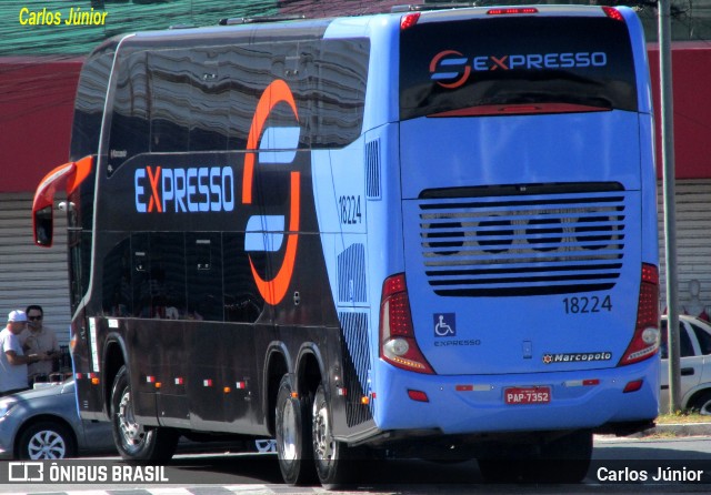 Expresso Transporte e Turismo Ltda. 18224 na cidade de Goiânia, Goiás, Brasil, por Carlos Júnior. Número da foto: #10050529.