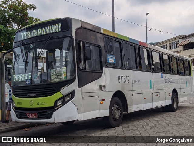 Viação Vila Real B11612 na cidade de Rio de Janeiro, Rio de Janeiro, Brasil, por Jorge Gonçalves. Número da foto: #10051512.