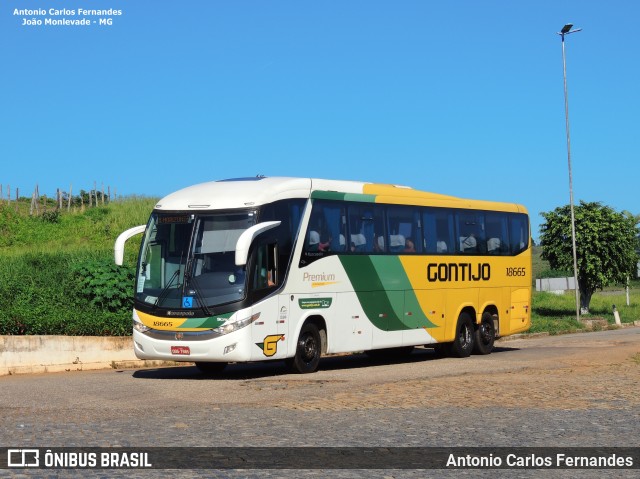 Empresa Gontijo de Transportes 18665 na cidade de João Monlevade, Minas Gerais, Brasil, por Antonio Carlos Fernandes. Número da foto: #10077657.