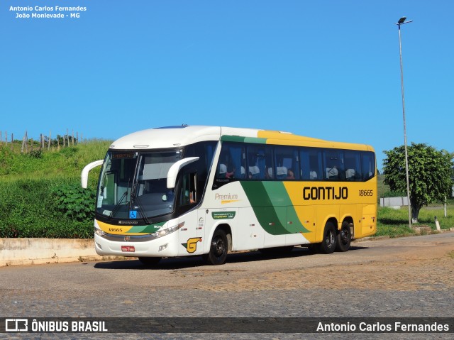 Empresa Gontijo de Transportes 18665 na cidade de João Monlevade, Minas Gerais, Brasil, por Antonio Carlos Fernandes. ID da foto: 10077657.