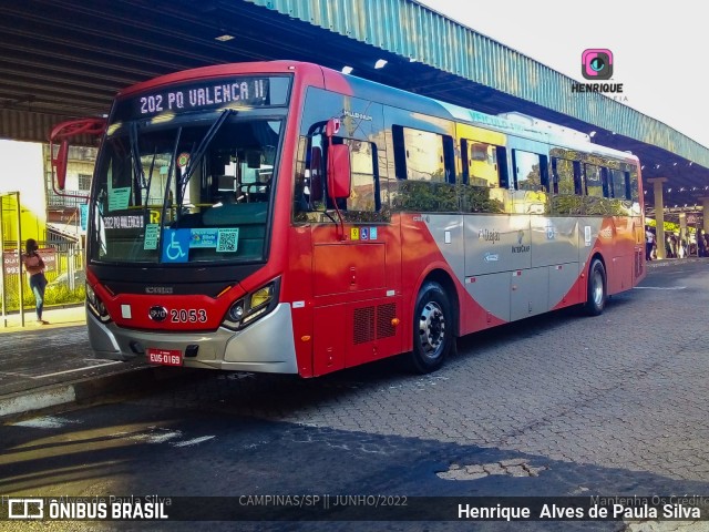 Itajaí Transportes Coletivos 2053 na cidade de Campinas, São Paulo, Brasil, por Henrique Alves de Paula Silva. ID da foto: 10077609.