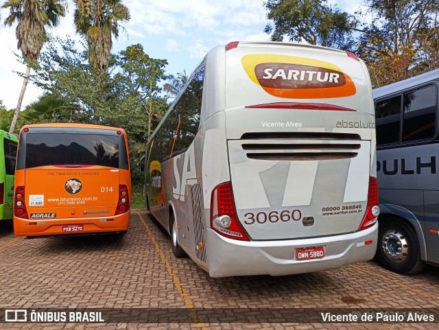 Saritur - Santa Rita Transporte Urbano e Rodoviário 30660 na cidade de Brumadinho, Minas Gerais, Brasil, por Vicente de Paulo Alves. ID da foto: 10077029.