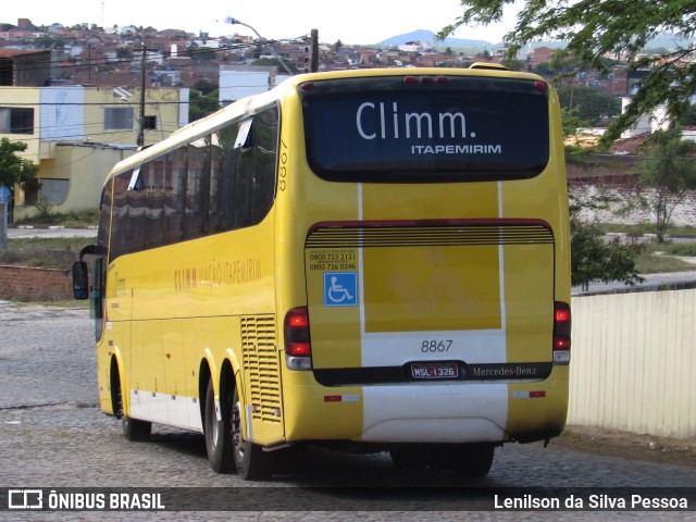 Viação Itapemirim 8867 na cidade de Caruaru, Pernambuco, Brasil, por Lenilson da Silva Pessoa. ID da foto: 10077572.