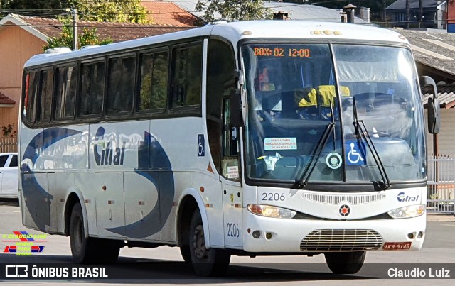 Citral Transporte e Turismo 2206 na cidade de Canela, Rio Grande do Sul, Brasil, por Claudio Luiz. Número da foto: #10076880.