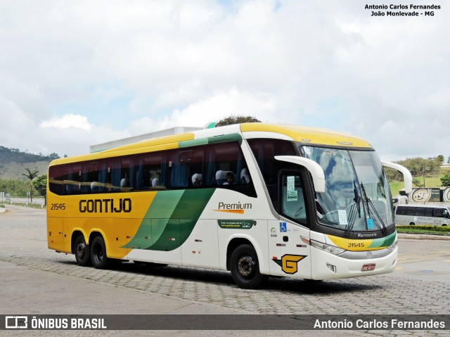 Empresa Gontijo de Transportes 21545 na cidade de João Monlevade, Minas Gerais, Brasil, por Antonio Carlos Fernandes. ID da foto: 10077668.