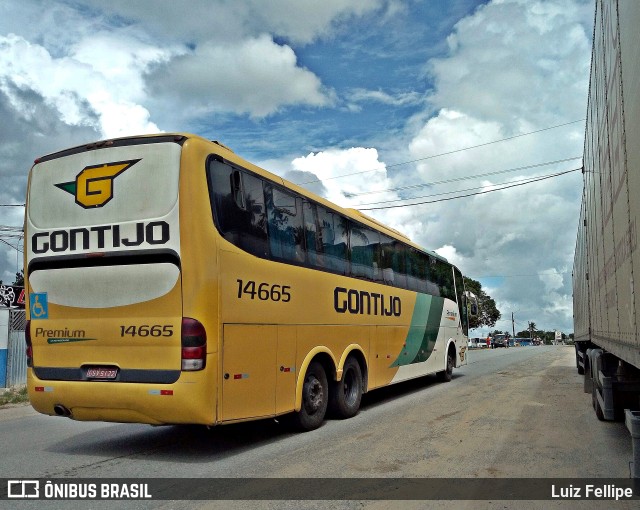 Empresa Gontijo de Transportes 14665 na cidade de Ribeirão, Pernambuco, Brasil, por Luiz Fellipe. ID da foto: 10077773.