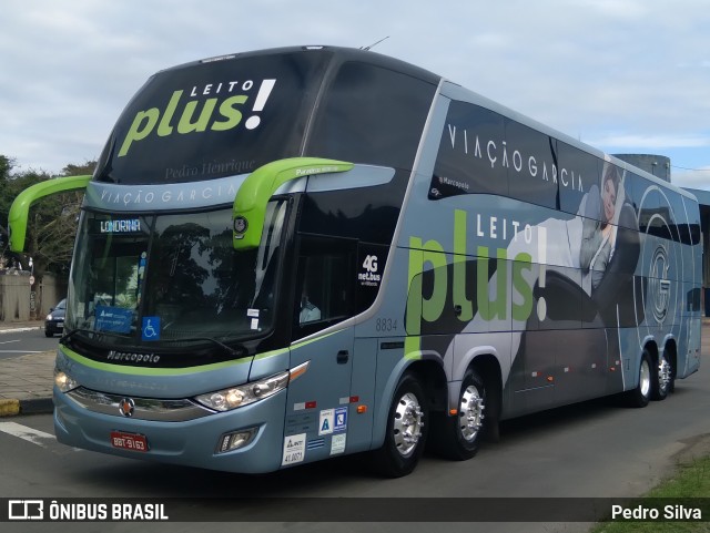 Viação Garcia 8834 na cidade de Porto Alegre, Rio Grande do Sul, Brasil, por Pedro Silva. Número da foto: #10081491.