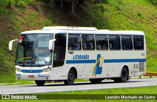 Litorânea Transportes Coletivos 5090 na cidade de Guararema, São Paulo, Brasil, por Leandro Machado de Castro. ID da foto: 10080772.