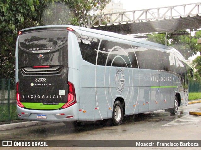 Viação Garcia 82038 na cidade de São Paulo, São Paulo, Brasil, por Moaccir  Francisco Barboza. ID da foto: 10079440.