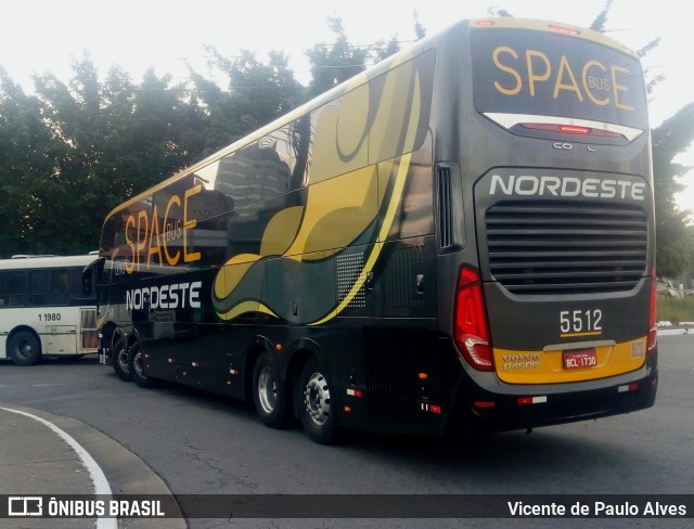 Expresso Nordeste 5512 na cidade de São Paulo, São Paulo, Brasil, por Vicente de Paulo Alves. Número da foto: #10079919.