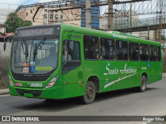 Transportes Santo Antônio RJ 161.042 na cidade de Duque de Caxias, Rio de Janeiro, Brasil, por Roger Silva. ID da foto: 10081388.