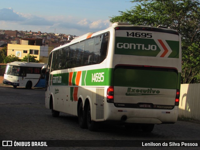 Empresa Gontijo de Transportes 14695 na cidade de Caruaru, Pernambuco, Brasil, por Lenilson da Silva Pessoa. ID da foto: 10079100.