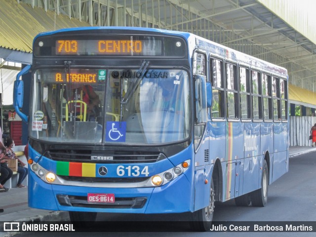 Viação Atalaia Transportes 6134 na cidade de Aracaju, Sergipe, Brasil, por Julio Cesar  Barbosa Martins. ID da foto: 10081793.