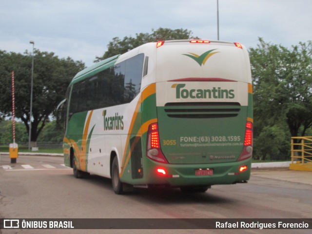 Tocantins Transportes e Turismo 3055 na cidade de Palmas, Tocantins, Brasil, por Rafael Rodrigues Forencio. ID da foto: 10082893.