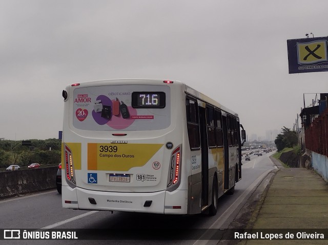 Viação Campo dos Ouros 3939 na cidade de Guarulhos, São Paulo, Brasil, por Rafael Lopes de Oliveira. Número da foto: #10084519.