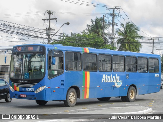 Viação Atalaia Transportes 6308 na cidade de Aracaju, Sergipe, Brasil, por Julio Cesar  Barbosa Martins. ID da foto: 10081808.