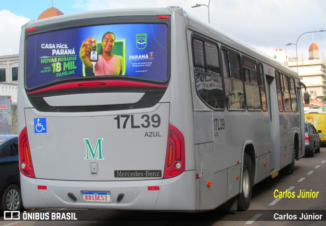 Expresso Azul 17L39 na cidade de Curitiba, Paraná, Brasil, por Carlos Júnior. ID da foto: 10082712.