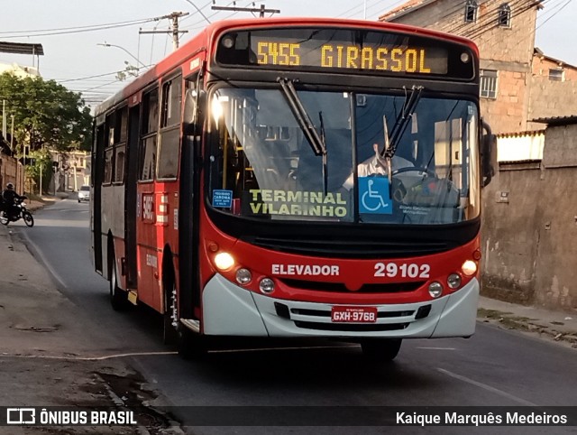 Transbus Transportes > Gávea Transportes 29102 na cidade de Ribeirão das Neves, Minas Gerais, Brasil, por Kaique Marquês Medeiros . ID da foto: 10083443.