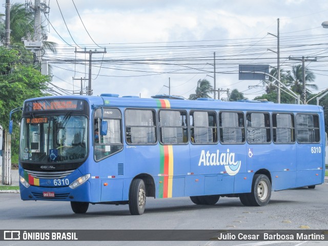 Viação Atalaia Transportes 6310 na cidade de Aracaju, Sergipe, Brasil, por Julio Cesar  Barbosa Martins. Número da foto: #10081814.