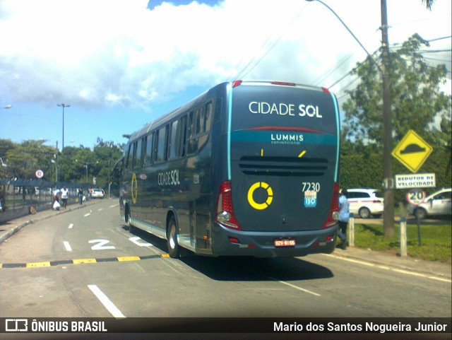 Viação Cidade Sol 7230 na cidade de Salvador, Bahia, Brasil, por Mario dos Santos Nogueira Junior. Número da foto: #10085301.
