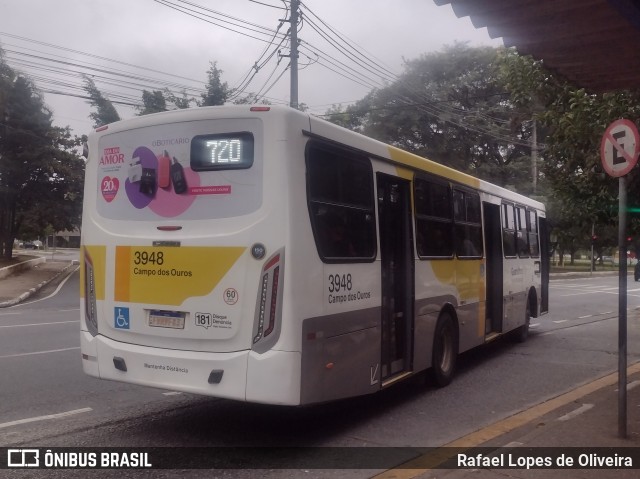 Viação Campo dos Ouros 3948 na cidade de Guarulhos, São Paulo, Brasil, por Rafael Lopes de Oliveira. Número da foto: #10085861.
