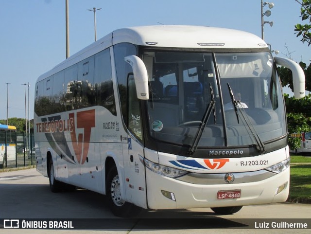 Viação Teresópolis RJ 203.021 na cidade de Rio de Janeiro, Rio de Janeiro, Brasil, por Luiz Guilherme. Número da foto: #10085879.