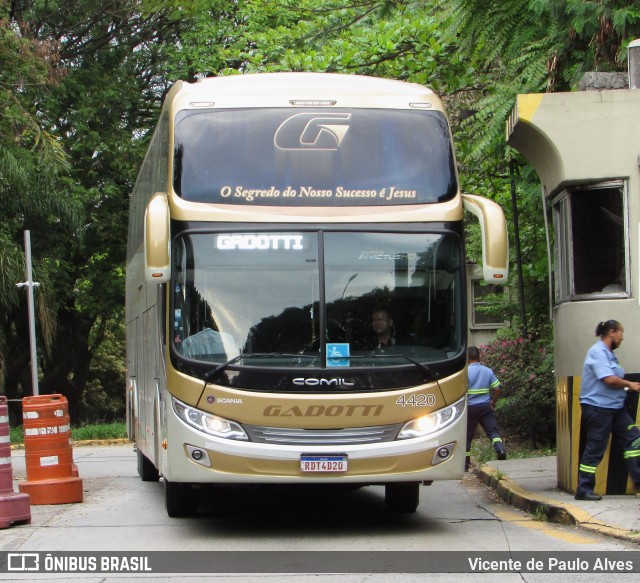Auto Viação Gadotti 4420 na cidade de São Paulo, São Paulo, Brasil, por Vicente de Paulo Alves. Número da foto: #10084947.