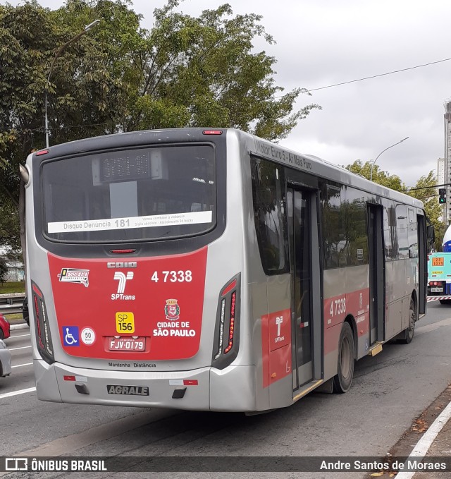 Pêssego Transportes 4 7338 na cidade de São Paulo, São Paulo, Brasil, por Andre Santos de Moraes. ID da foto: 10086766.