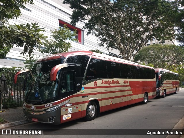 Santa Maria Fretamento e Turismo 400 na cidade de São Paulo, São Paulo, Brasil, por Agnaldo Penides. ID da foto: 10086129.