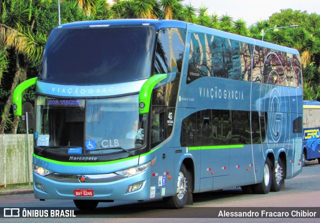 Viação Garcia 8673 na cidade de Curitiba, Paraná, Brasil, por Alessandro Fracaro Chibior. ID da foto: 10085732.