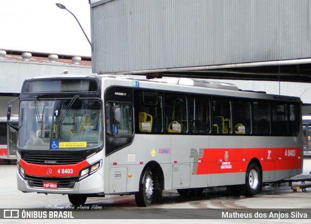 Express Transportes Urbanos Ltda 4 8403 na cidade de São Paulo, São Paulo, Brasil, por Matheus dos Anjos Silva. ID da foto: 10088508.