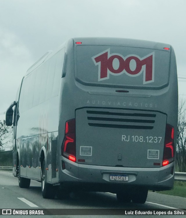 Auto Viação 1001 RJ 108.1237 na cidade de Itaboraí, Rio de Janeiro, Brasil, por Luiz Eduardo Lopes da Silva. ID da foto: 10088381.