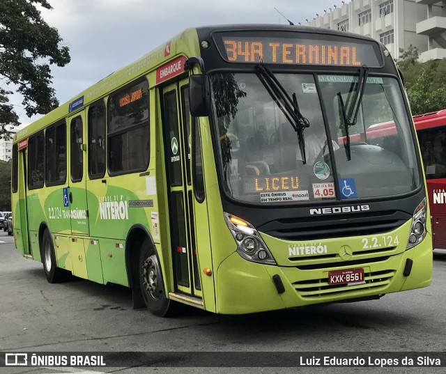 Santo Antônio Transportes Niterói 2.2.124 na cidade de Niterói, Rio de Janeiro, Brasil, por Luiz Eduardo Lopes da Silva. Número da foto: #10088387.