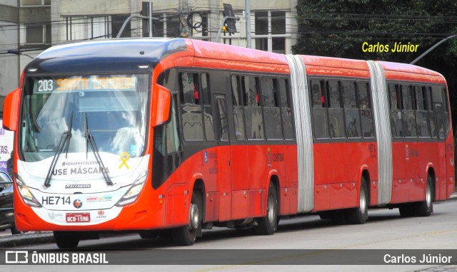 Auto Viação Redentor HE714 na cidade de Curitiba, Paraná, Brasil, por Carlos Júnior. ID da foto: 10091412.