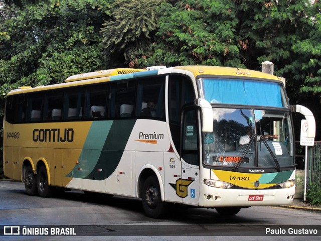 Empresa Gontijo de Transportes 14480 na cidade de São Paulo, São Paulo, Brasil, por Paulo Gustavo. ID da foto: 10092431.