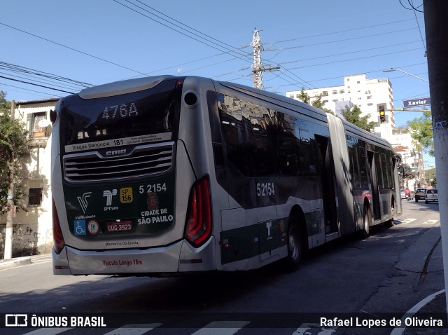 Via Sudeste Transportes S.A. 5 2154 na cidade de São Paulo, São Paulo, Brasil, por Rafael Lopes de Oliveira. Número da foto: #10090570.