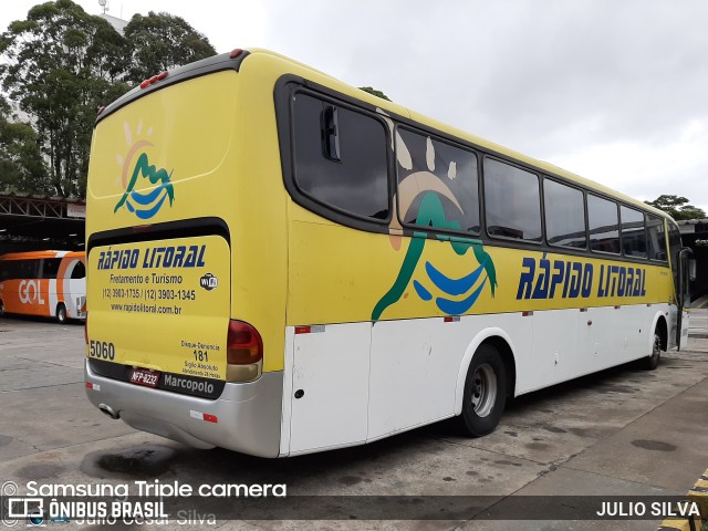 Rápido Litoral Fretamento e Turismo 5060 na cidade de São Bernardo do Campo, São Paulo, Brasil, por JULIO SILVA. Número da foto: #10092139.