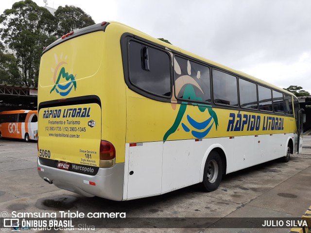 Rápido Litoral Fretamento e Turismo 5060 na cidade de São Bernardo do Campo, São Paulo, Brasil, por JULIO SILVA. ID da foto: 10092139.